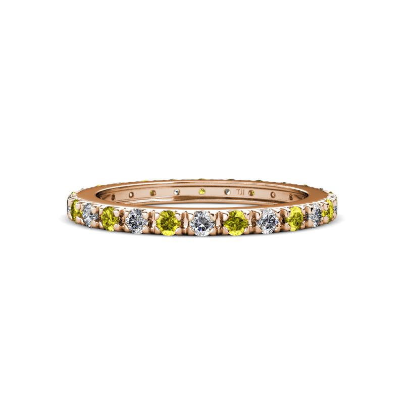Gracie 2.30 mm Round Yellow Diamond and White Lab Grown Diamond Eternity Band 