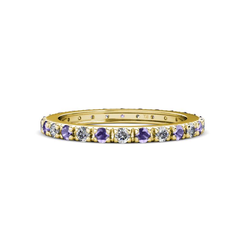 Gracie 2.30 mm Round Iolite and Lab Grown Diamond Eternity Band 