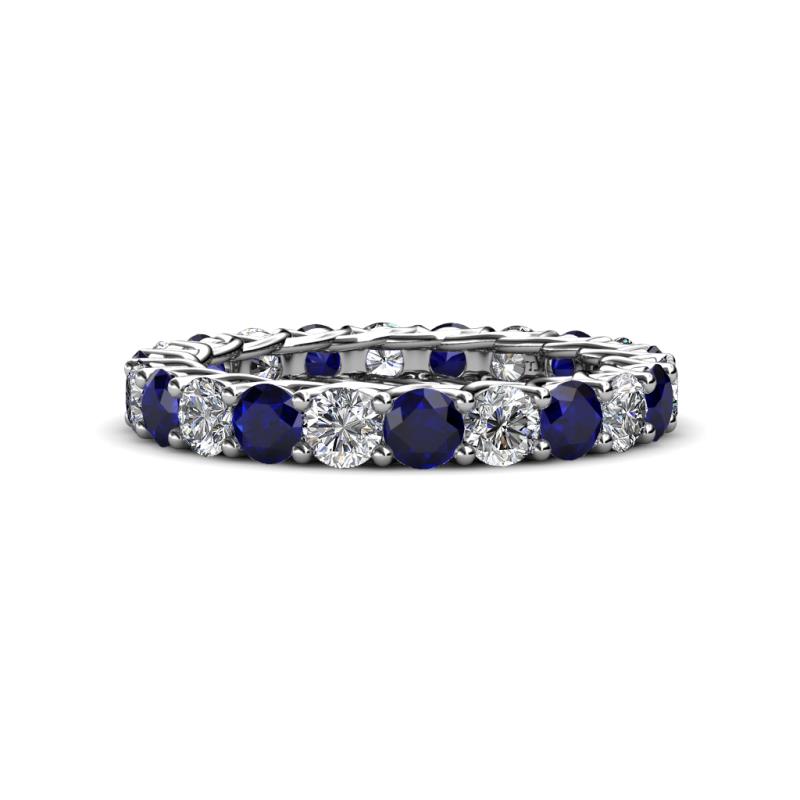 Lucida 3.40 mm Blue Sapphire and Lab Grown Diamond Eternity Band 