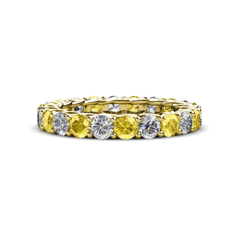 Lucida 3.40 mm Yellow Sapphire and Lab Grown Diamond Eternity Band 