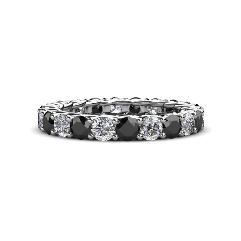 Lucida 3.40 mm Black Diamond and White Lab Grown Diamond Eternity Band 