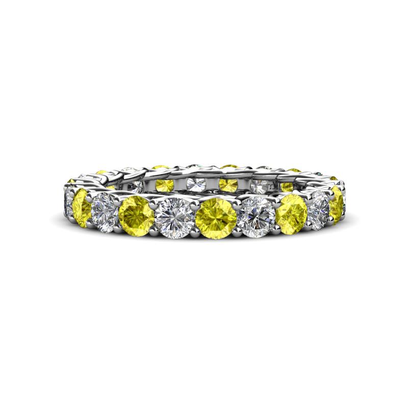 Lucida 3.40 mm Yellow Diamond and White Lab Grown Diamond Eternity Band 