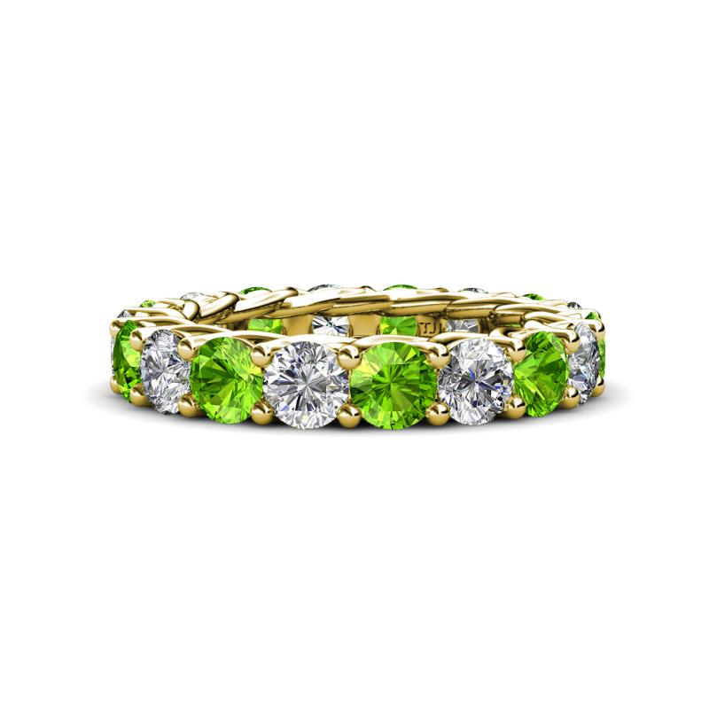 Lucida 4.00 mm Peridot and Lab Grown Diamond Eternity Band 