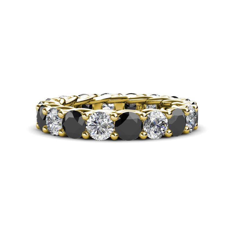 Lucida 4.00 mm Black Diamond and White Lab Grown Diamond Eternity Band 