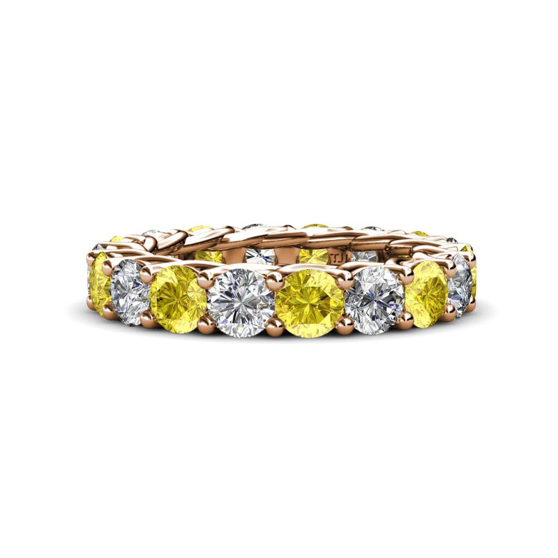 Lucida 4.00 mm Yellow Sapphire and Lab Grown Diamond Eternity Band 