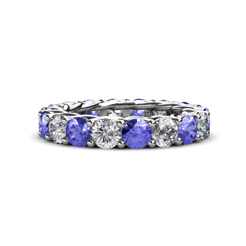 Lucida 4.00 mm Tanzanite and Lab Grown Diamond Eternity Band 