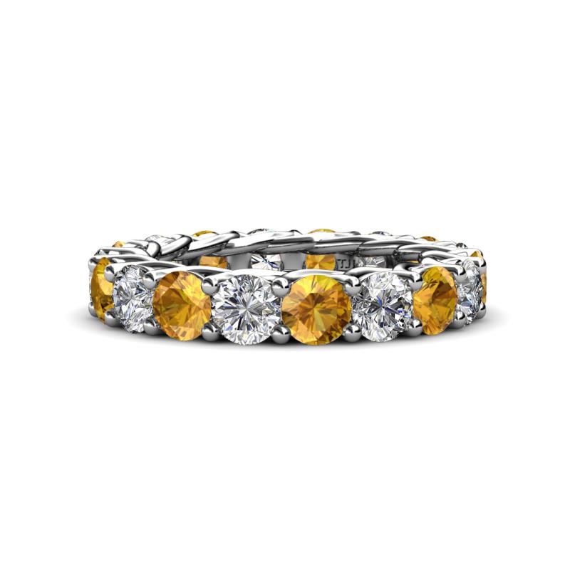 Lucida 4.00 mm Citrine and Lab Grown Diamond Eternity Band 