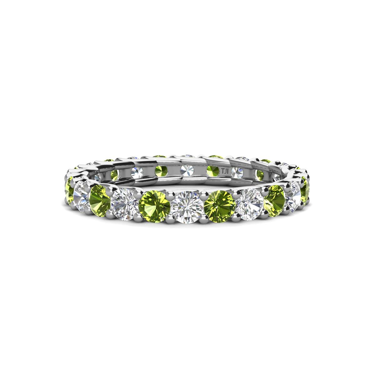 Laida 3.00 mm Peridot and Lab Grown Diamond Eternity Band 