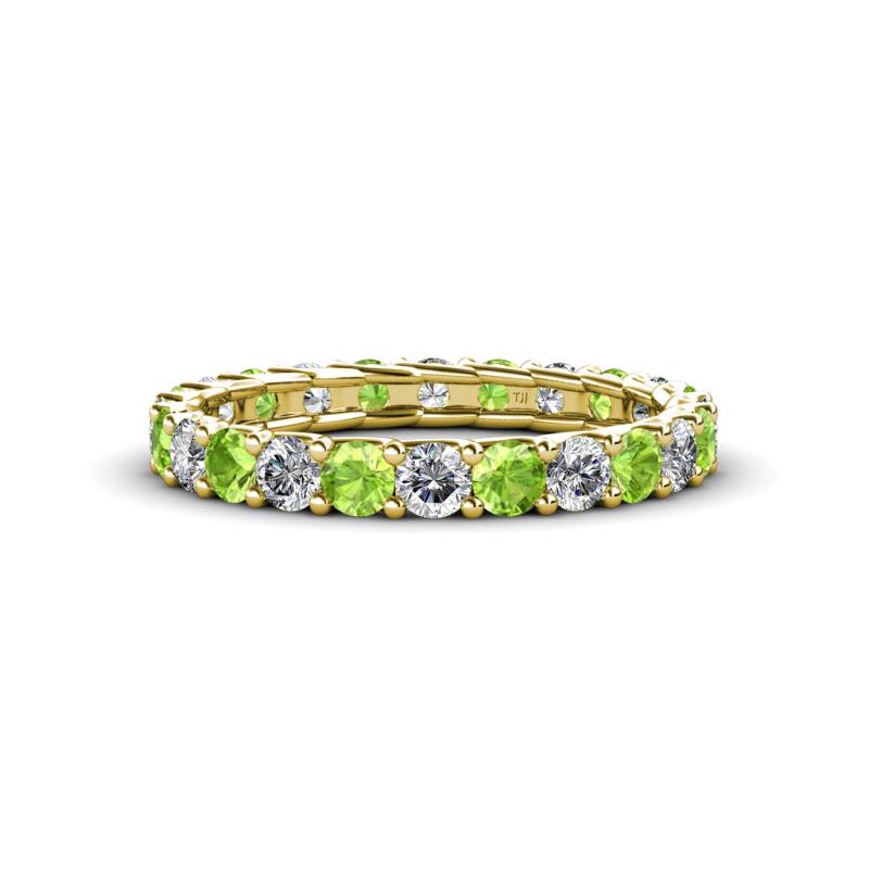 Laida 3.00 mm Peridot and Lab Grown Diamond Eternity Band 