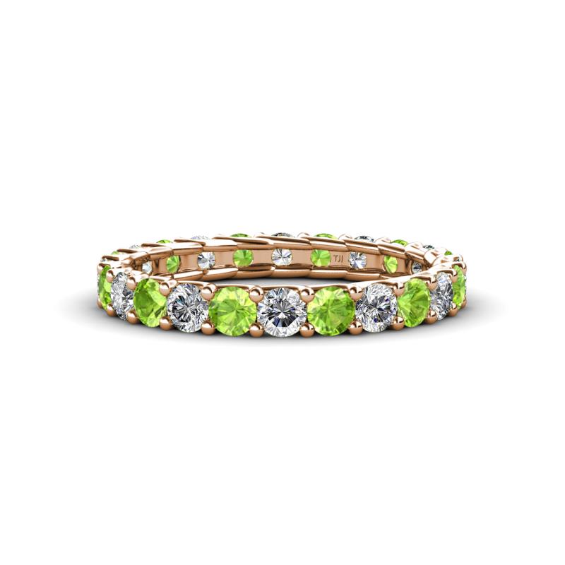 Laida 3.00 mm Peridot and Lab Grown Diamond Eternity Band 