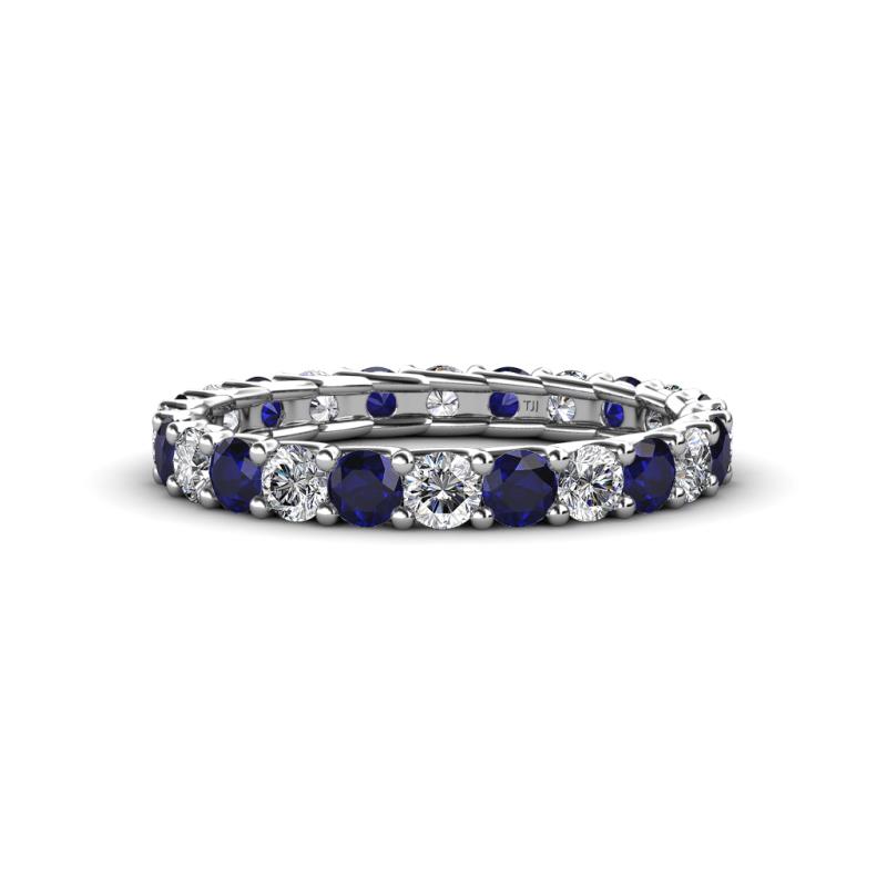 Laida 3.00 mm Blue Sapphire and Lab Grown Diamond Eternity Band 