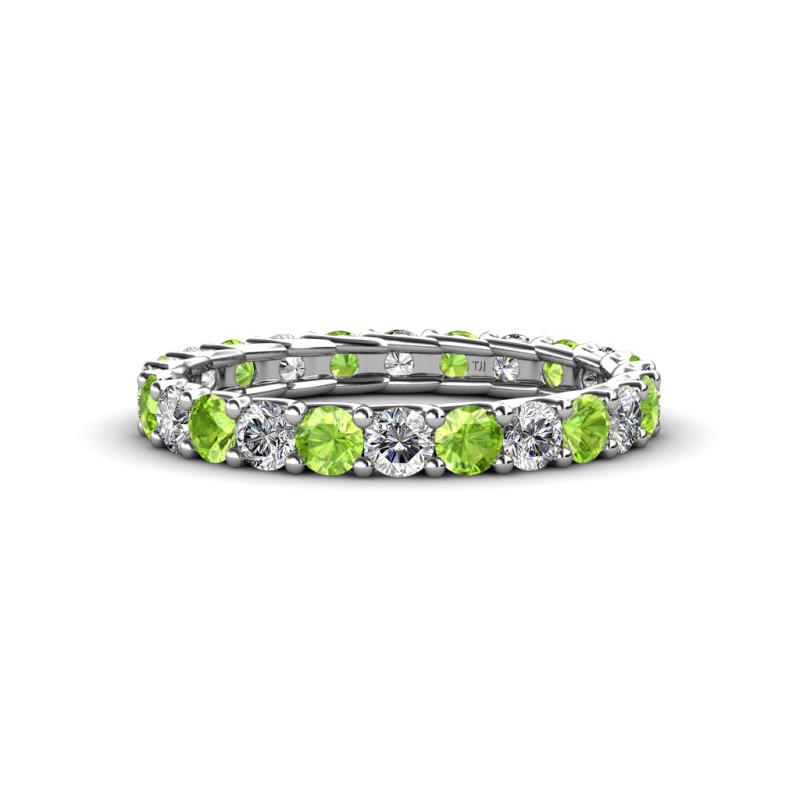 Laida 3.00 mm Peridot and Lab Grown Diamond Eternity Band 