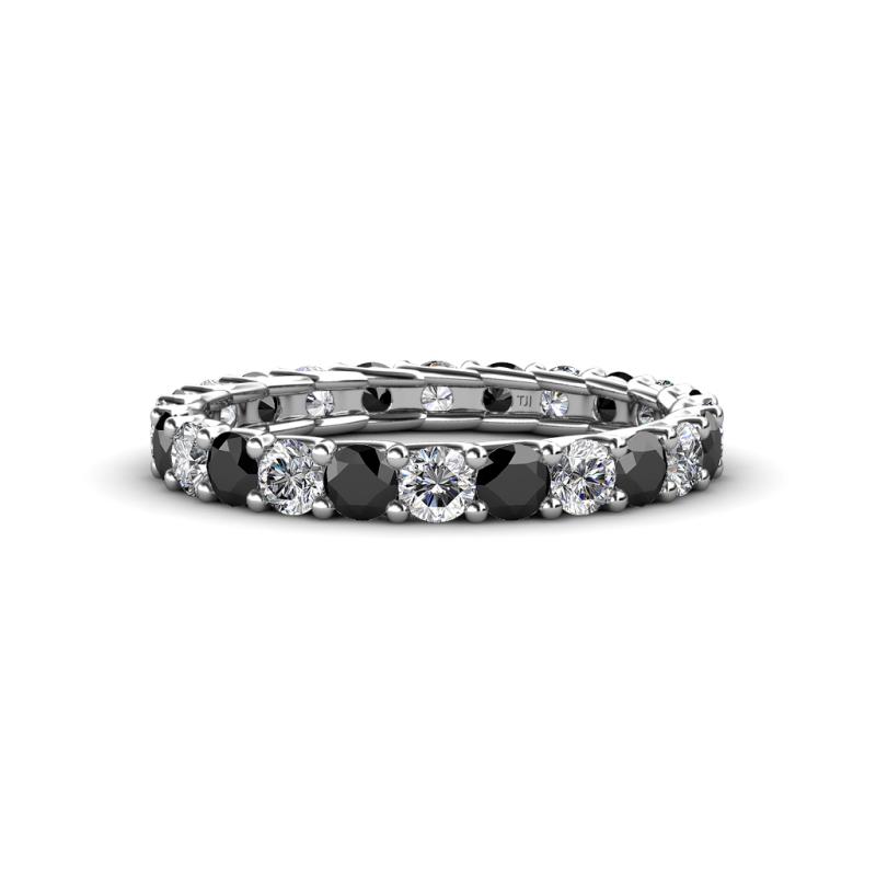 Laida 3.00 mm Black Diamond and White Lab Grown Diamond Eternity Band 