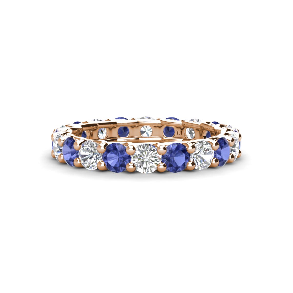 Laida 3.40 mm Iolite and Lab Grown Diamond Eternity Band 