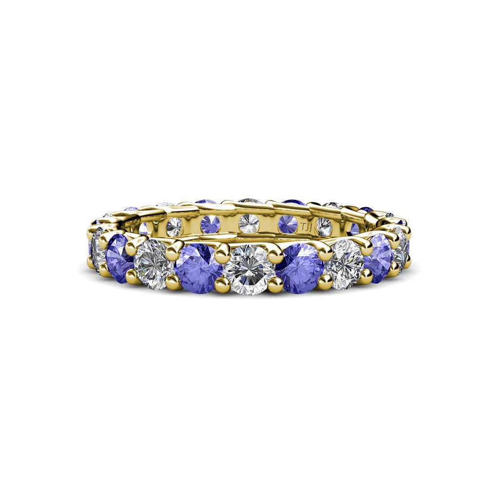 Laida 3.40 mm Tanzanite and Lab Grown Diamond Eternity Band 