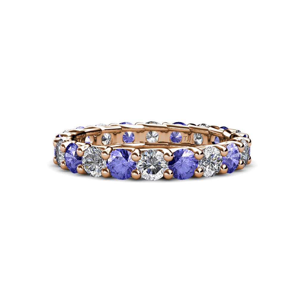 Laida 3.40 mm Tanzanite and Lab Grown Diamond Eternity Band 