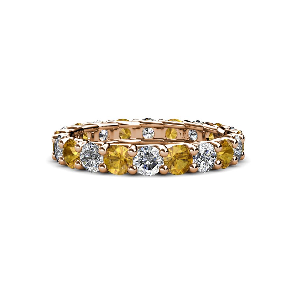 Laida 3.40 mm Citrine and Lab Grown Diamond Eternity Band 