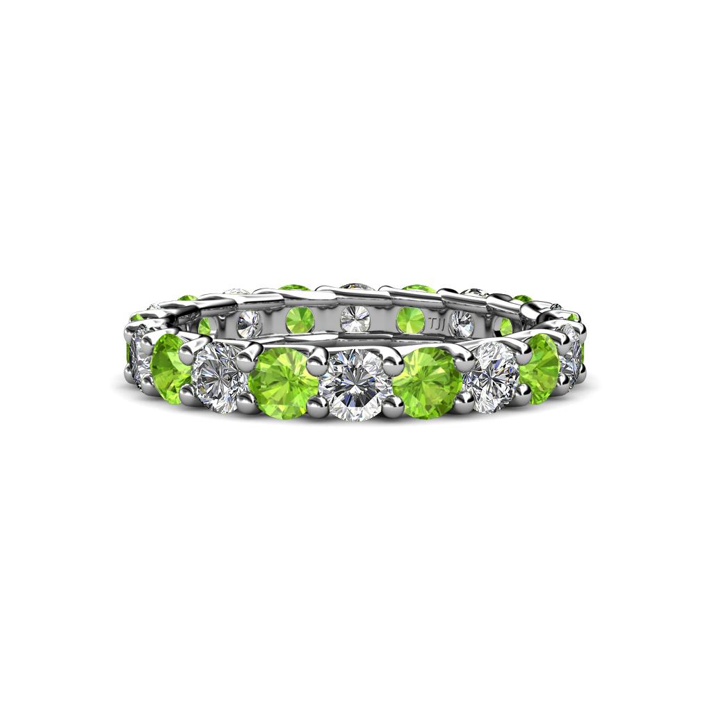 Laida 3.40 mm Peridot and Lab Grown Diamond Eternity Band 