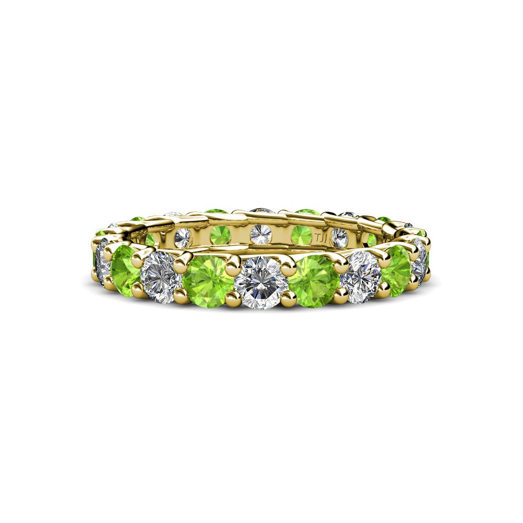 Laida 3.40 mm Peridot and Lab Grown Diamond Eternity Band 