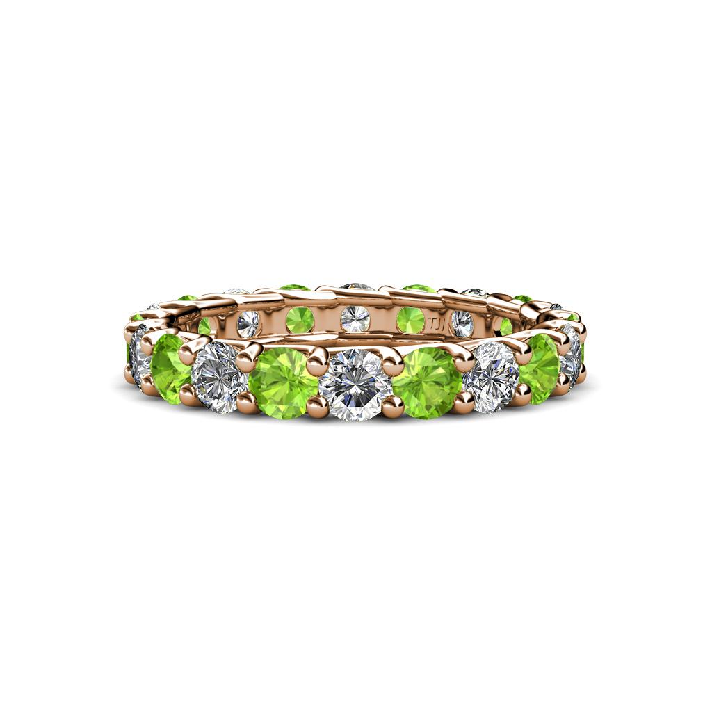 Laida 3.40 mm Peridot and Lab Grown Diamond Eternity Band 