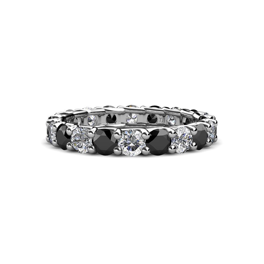 Laida 3.40 mm Black Diamond and Lab Grown Diamond Eternity Band 
