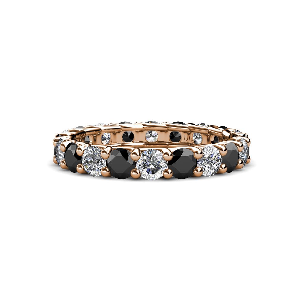 Laida 3.40 mm Black Diamond and Lab Grown Diamond Eternity Band 