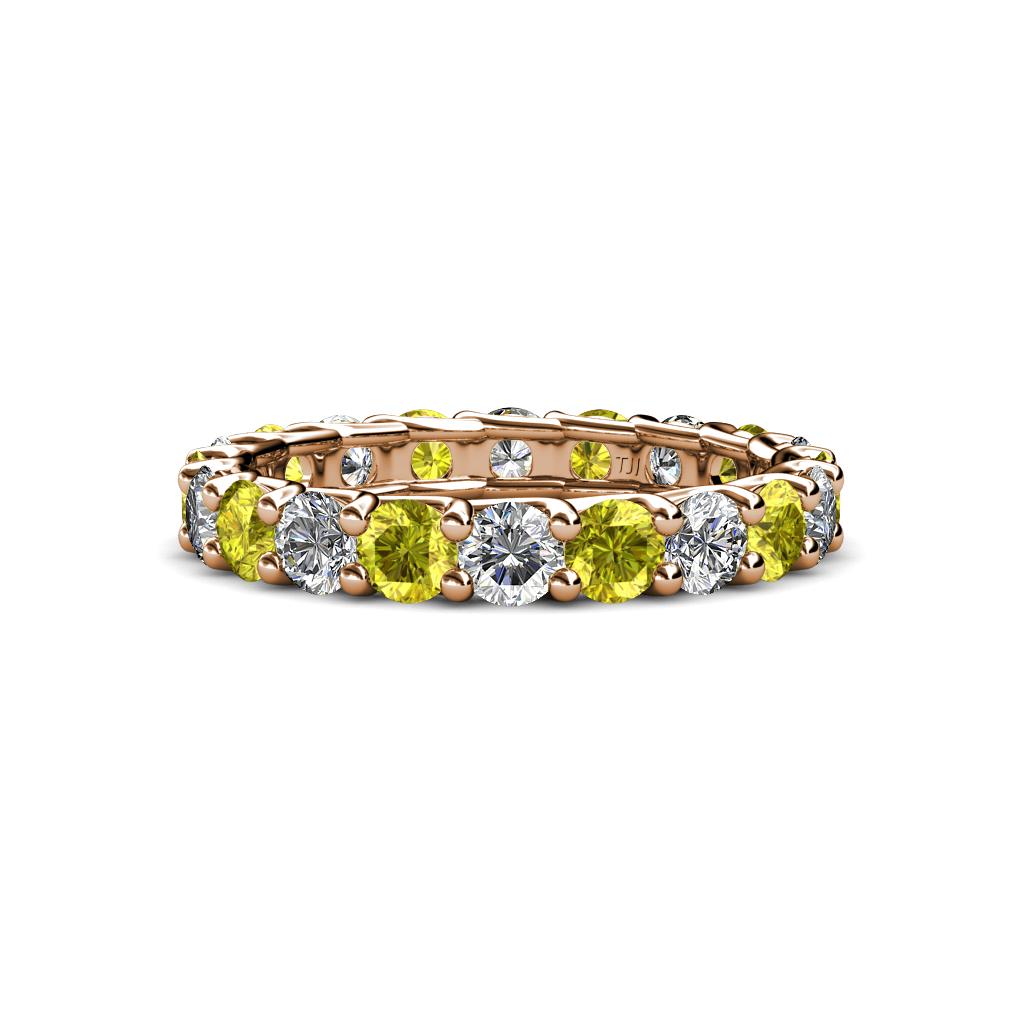 Laida 3.40 mm Yellow Diamond and Lab Grown Diamond Eternity Band 