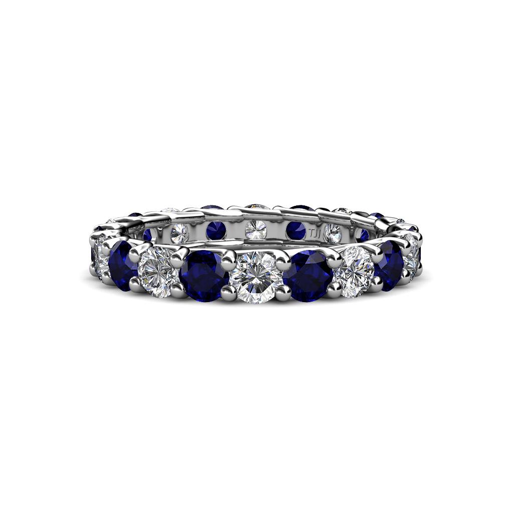 Laida 3.40 mm Blue Sapphire and Lab Grown Diamond Eternity Band 