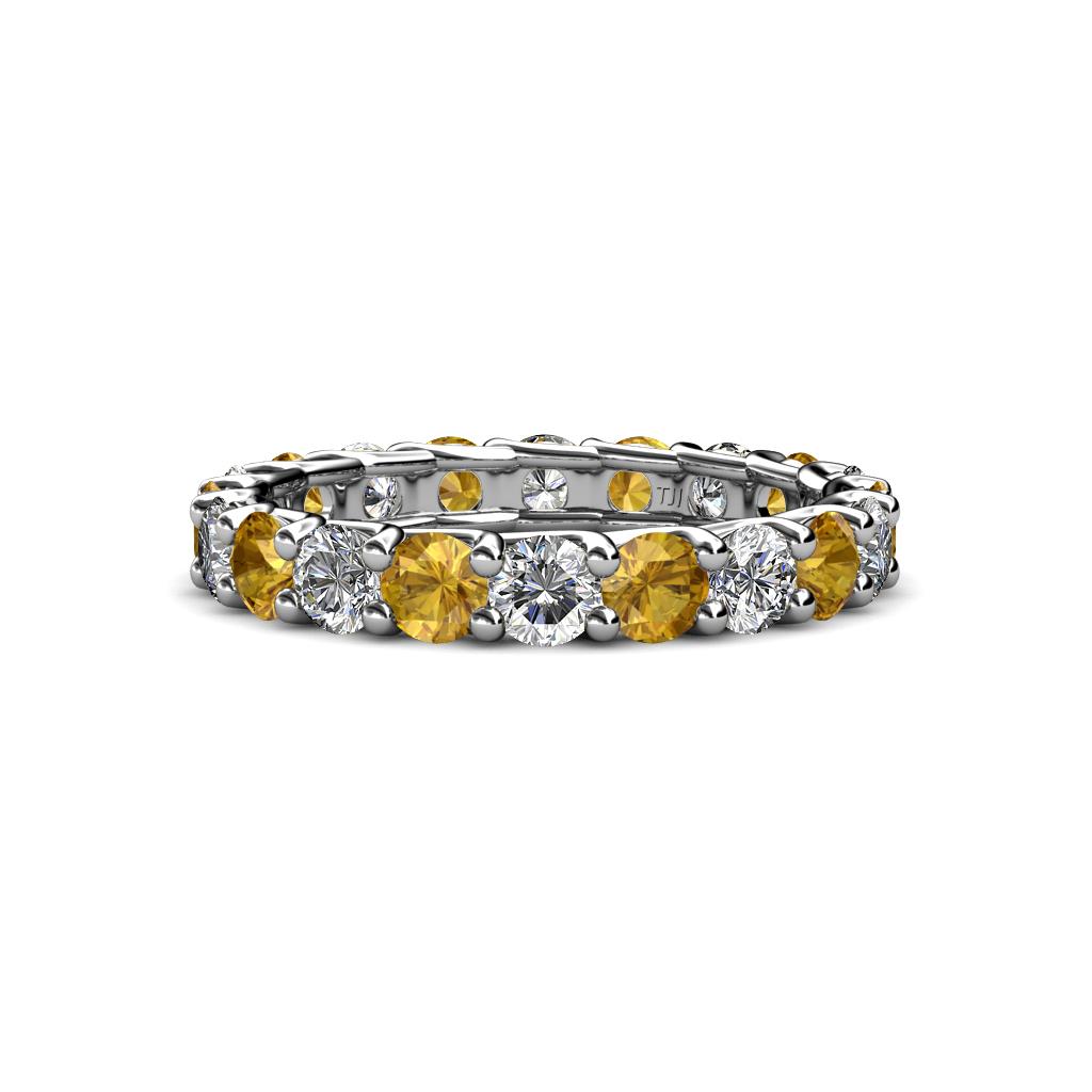 Laida 3.40 mm Citrine and Lab Grown Diamond Eternity Band 