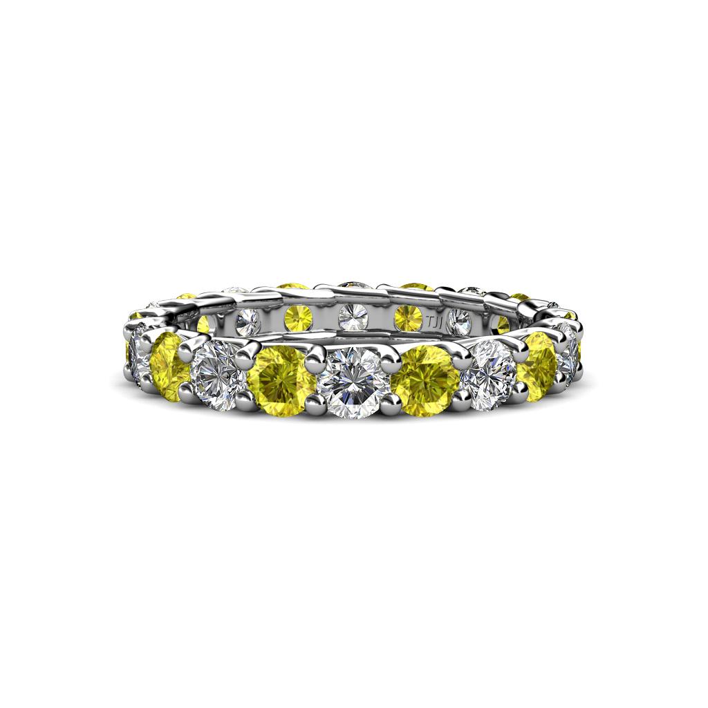 Laida 3.40 mm Yellow Diamond and Lab Grown Diamond Eternity Band 