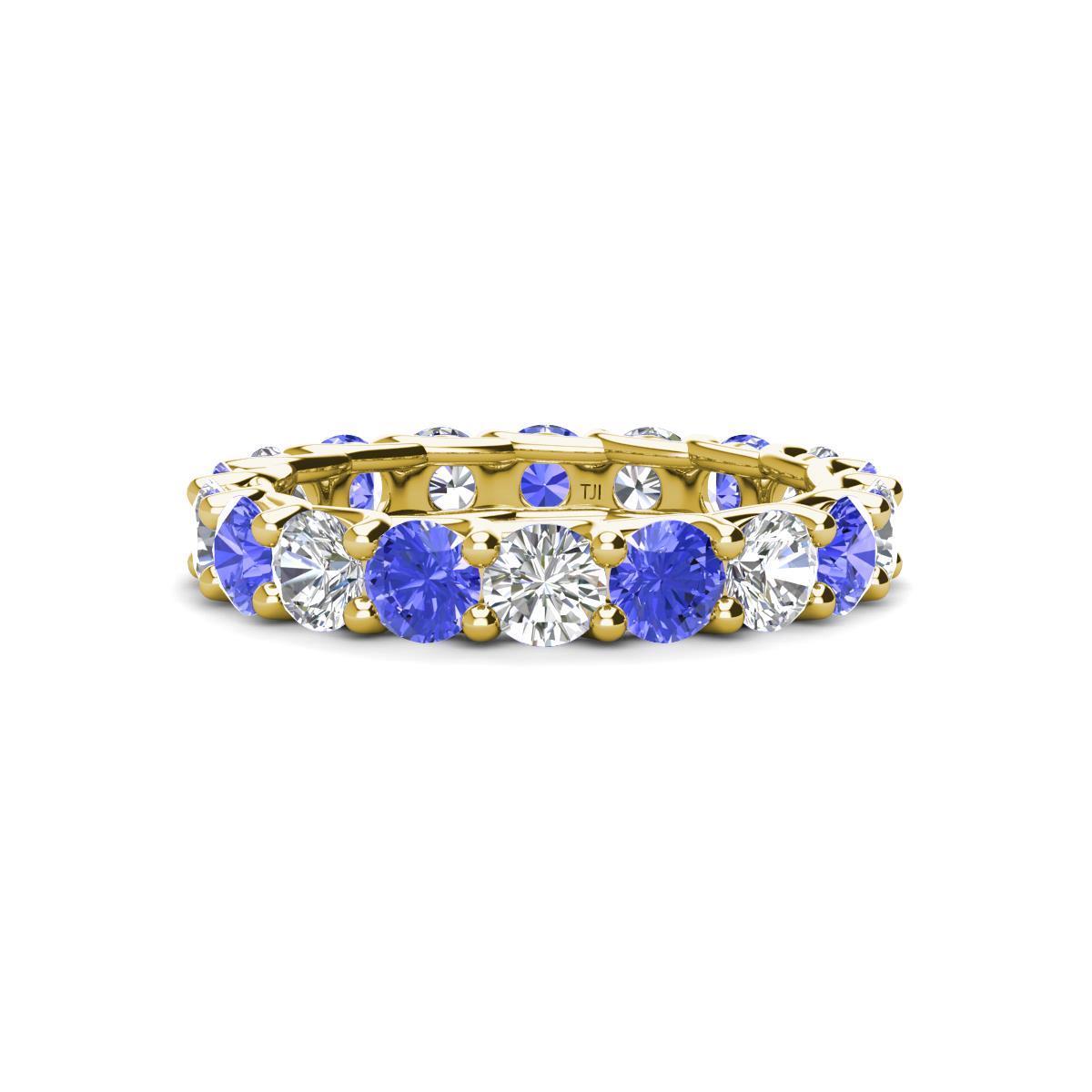 Laida 3.80 mm Tanzanite and Lab Grown Diamond Eternity Band 