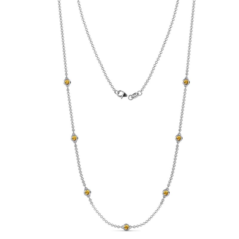Salina (7 Stn/3.4mm) Citrine on Cable Necklace 
