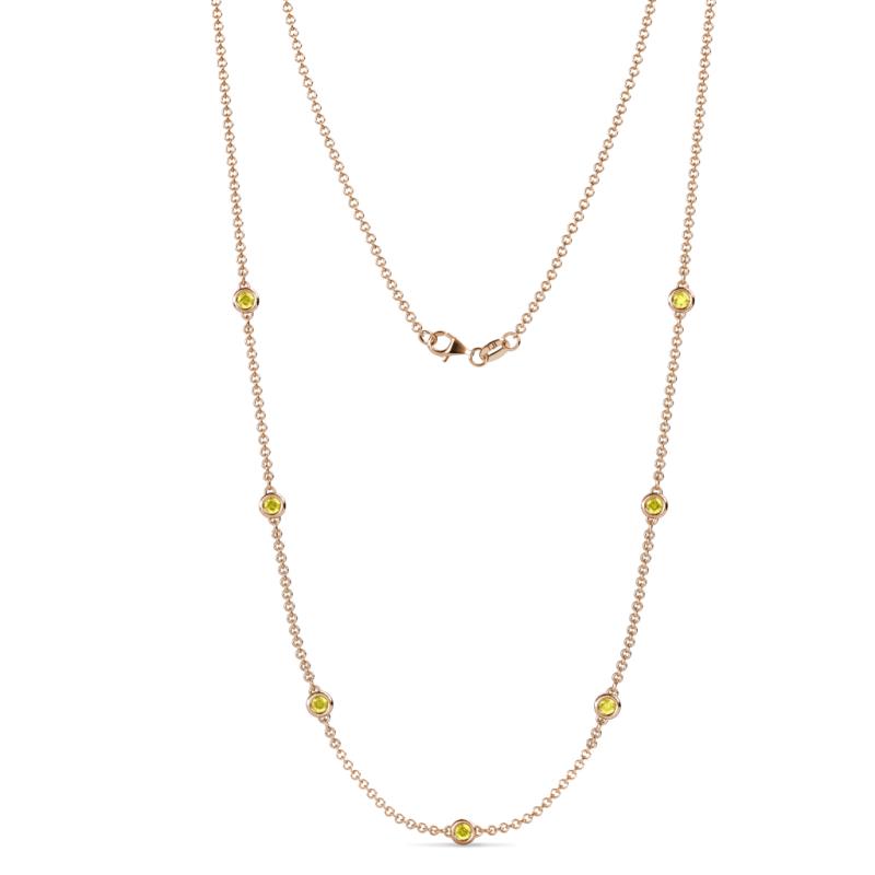 Salina (7 Stn/3.4mm) Yellow Sapphire on Cable Necklace 