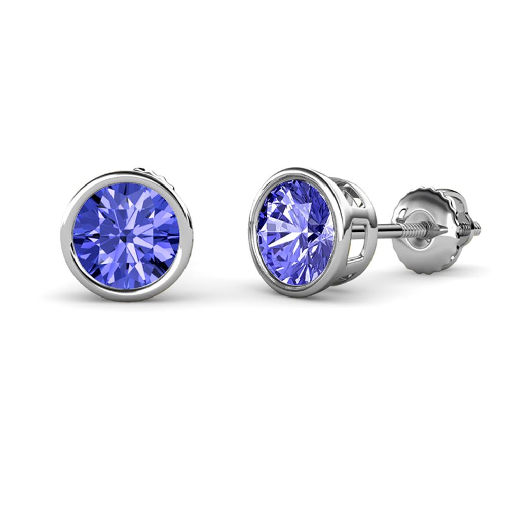 Carys Tanzanite (5.8mm) Solitaire Stud Earrings 