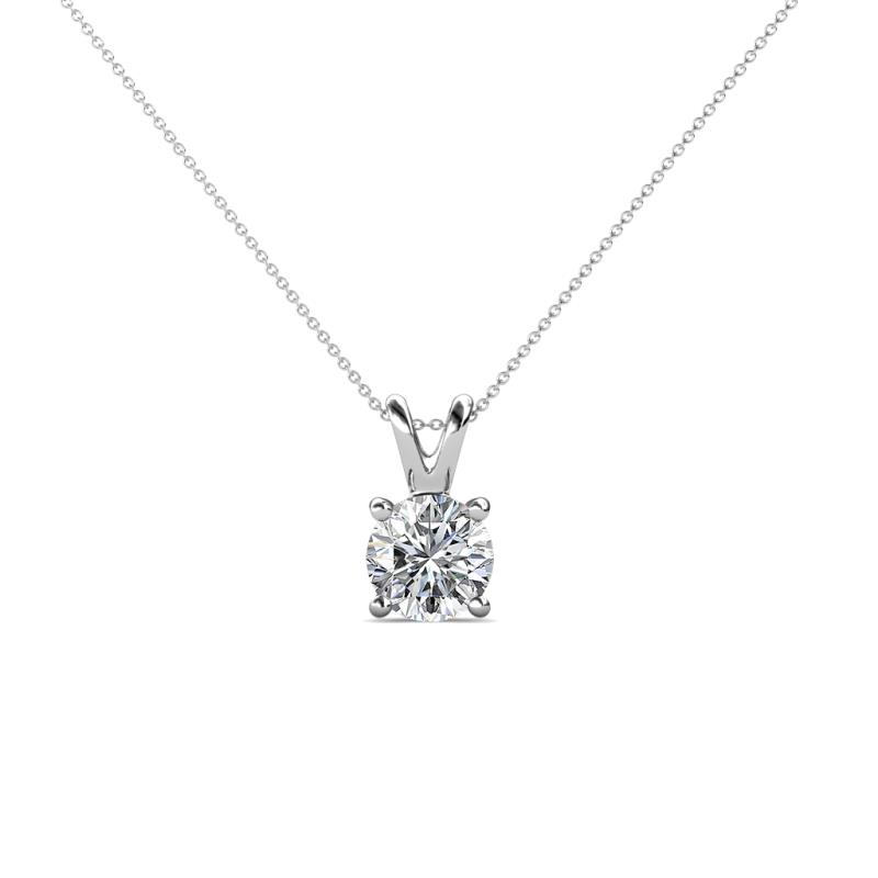 0.50Ct Round Diamond Believe Pendant 18" Free Chain Necklace 14k White Gold Over