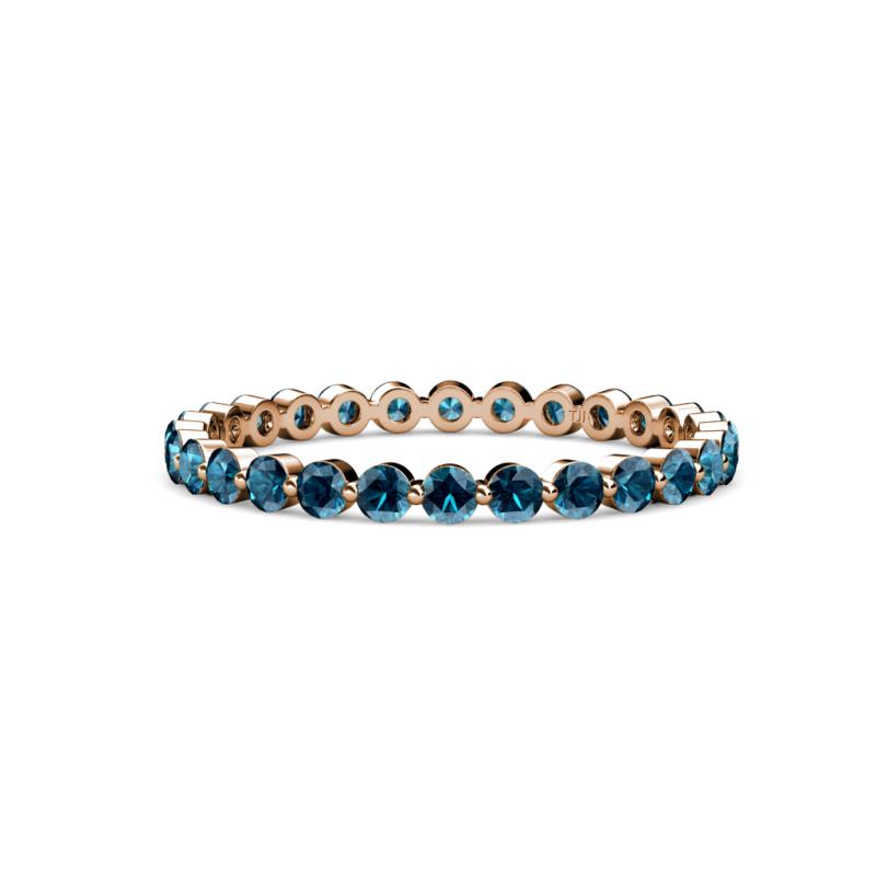 Valerie 2.00 mm Blue Diamond Eternity Band 
