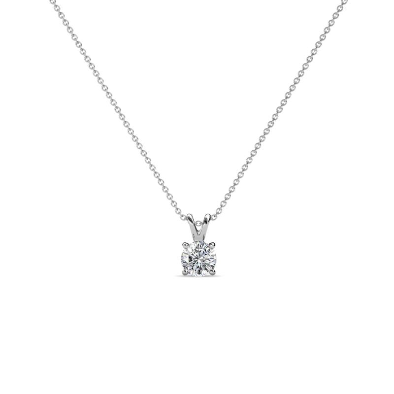 Jassiel 3.00 mm Round Lab Grown Diamond Double Bail Solitaire Pendant Necklace 