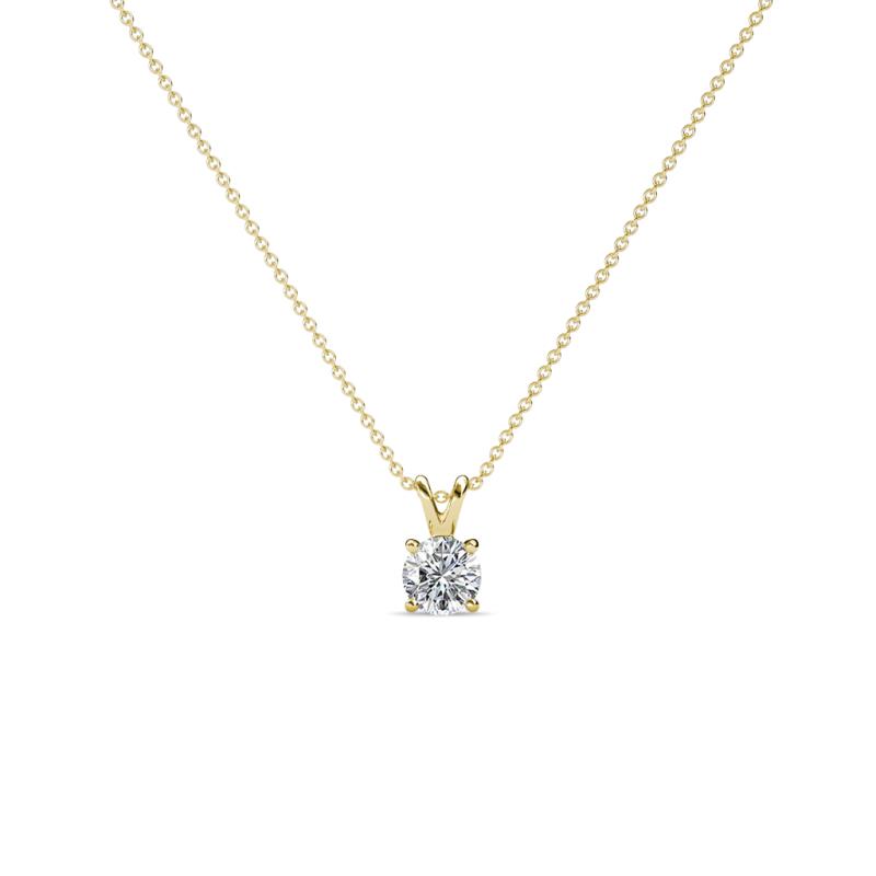 Jassiel 3.00 mm Round Lab Grown Diamond Double Bail Solitaire Pendant Necklace 