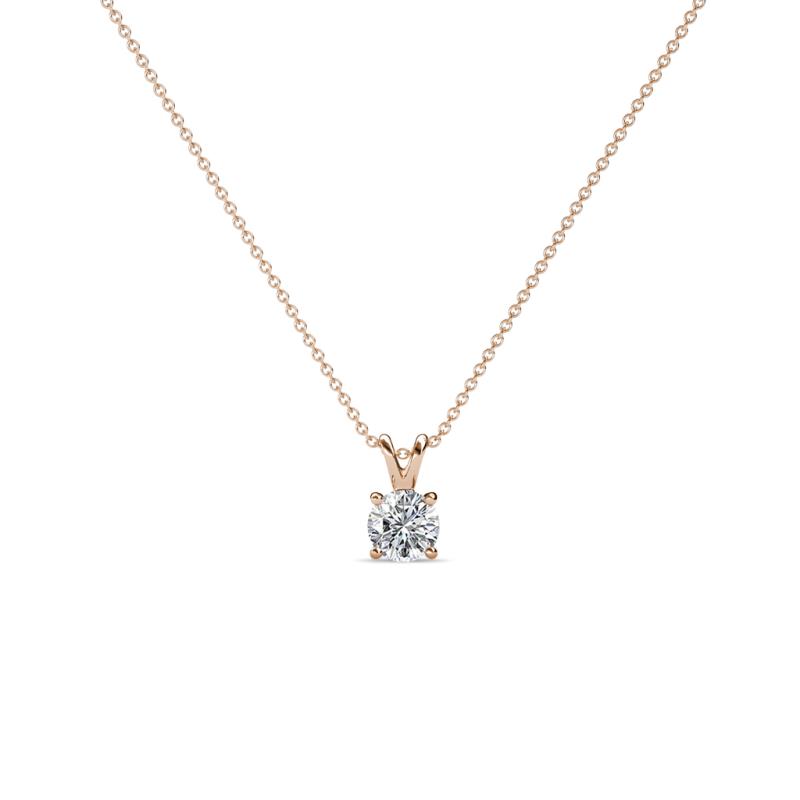 Jassiel 3.00 mm Round Lab Grown Diamond Double Bail Solitaire Pendant Necklace 