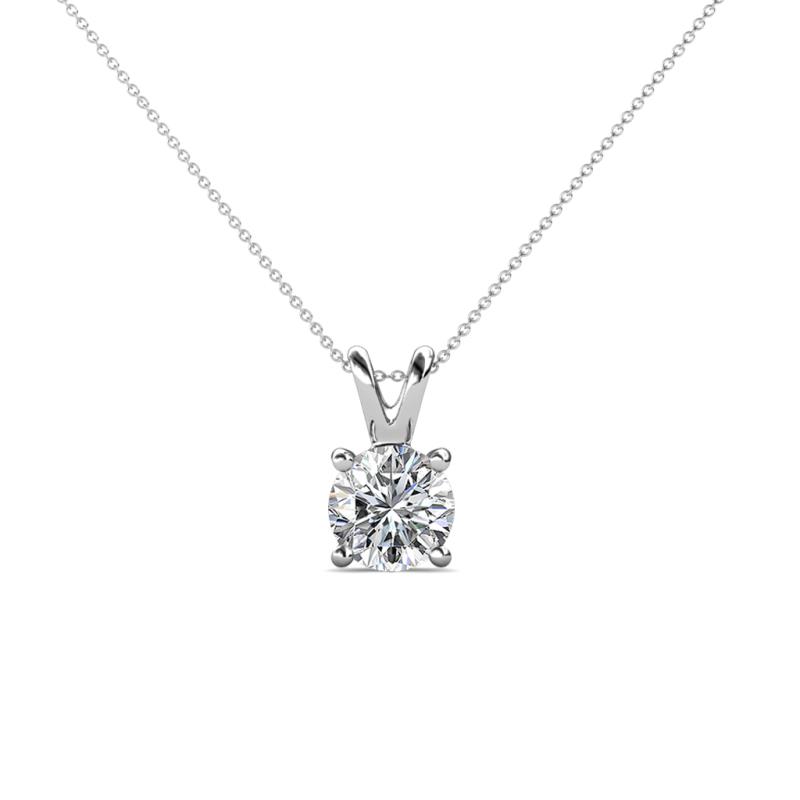 Jassiel 5.50 mm Round Lab Grown Diamond Double Bail Solitaire Pendant Necklace 