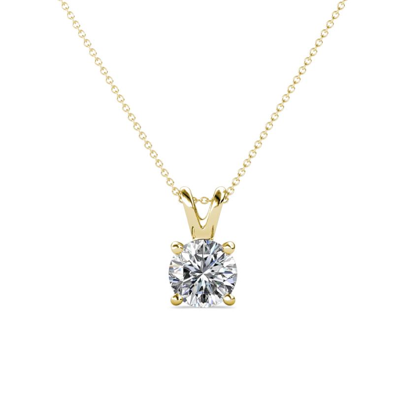 Jassiel 1.00 ct Round Diamond Double Bail Solitaire Pendant Necklace 