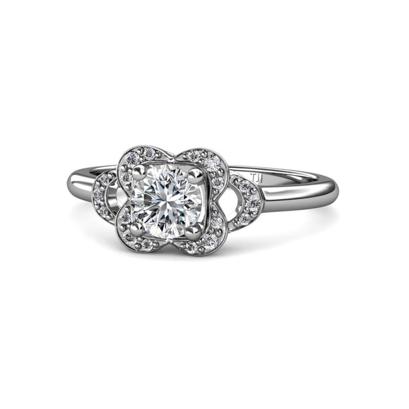Kyra Signature 1.25 ctw IGI Certified Round Lab Grown Diamond (VS1/F) and Natural Diamond Engagement Ring 