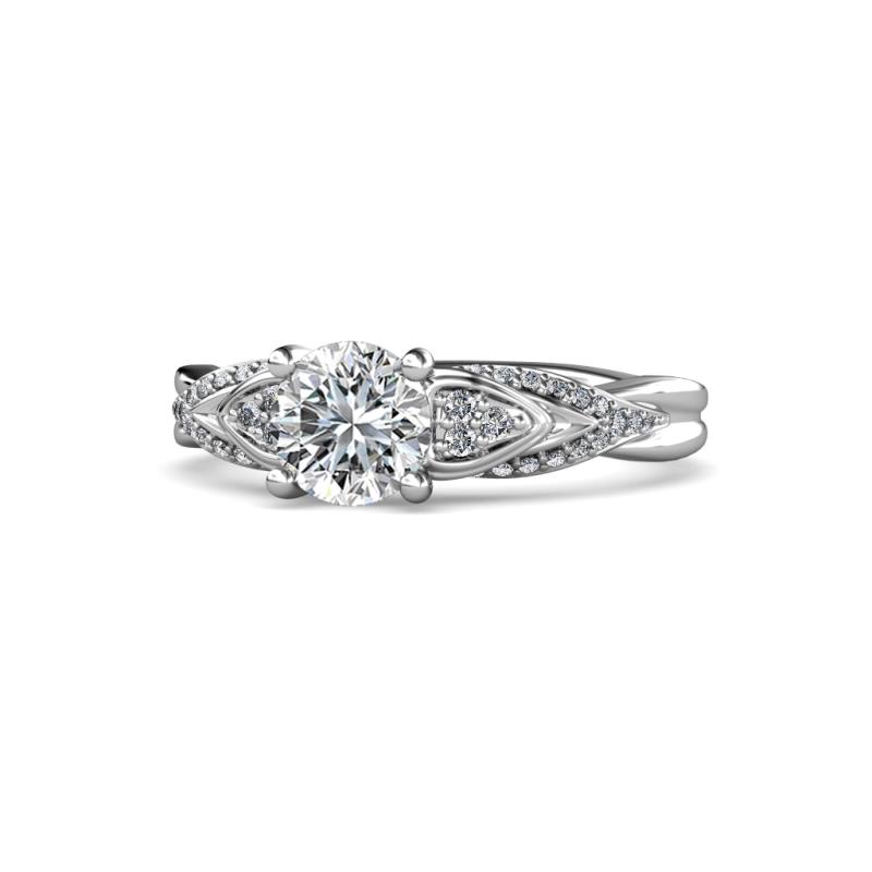 Belinda Signature 2.08 ctw IGI Certified Lab Grown Diamond Round (6.50 mm) & Natural Diamond Round (1.15 mm) Engagement Ring 