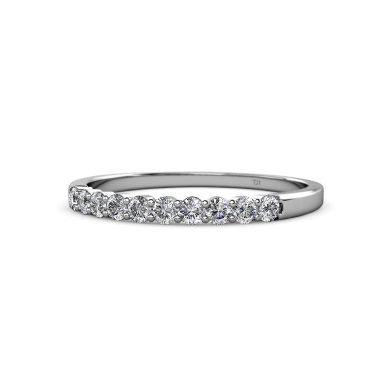 Clara 2.40 mm Round Diamond 10 Stone Wedding Band 