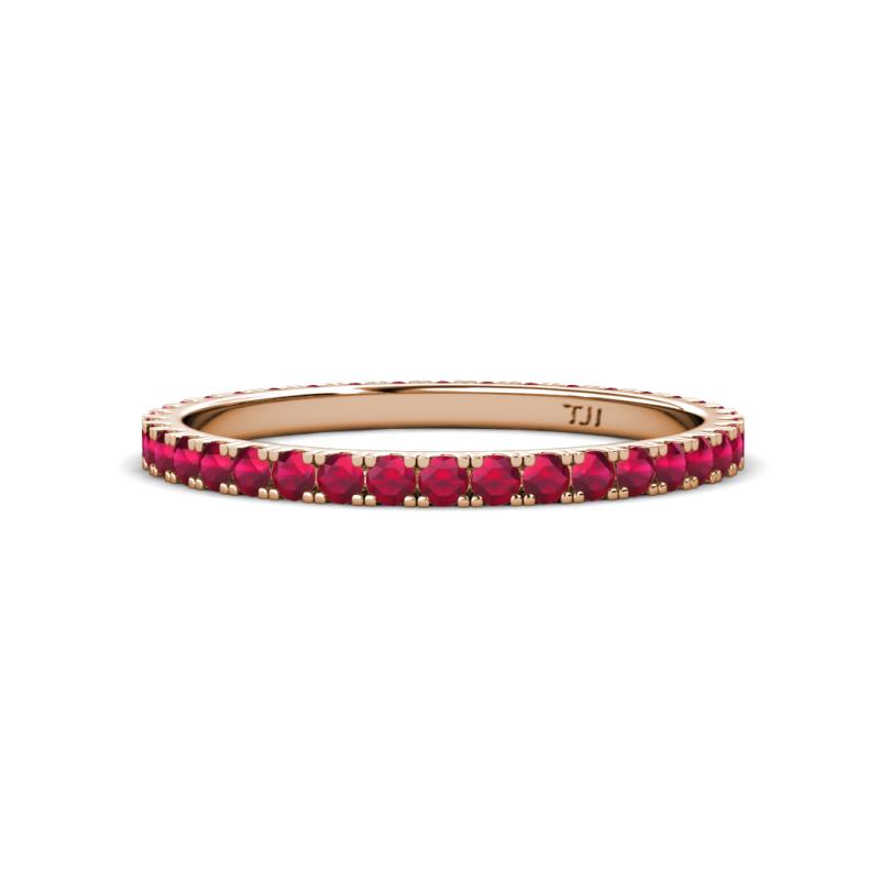 Lara 2.00 mm Ruby Eternity Band 