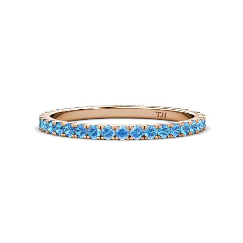 Lara 2.00 mm Blue Topaz Eternity Band 