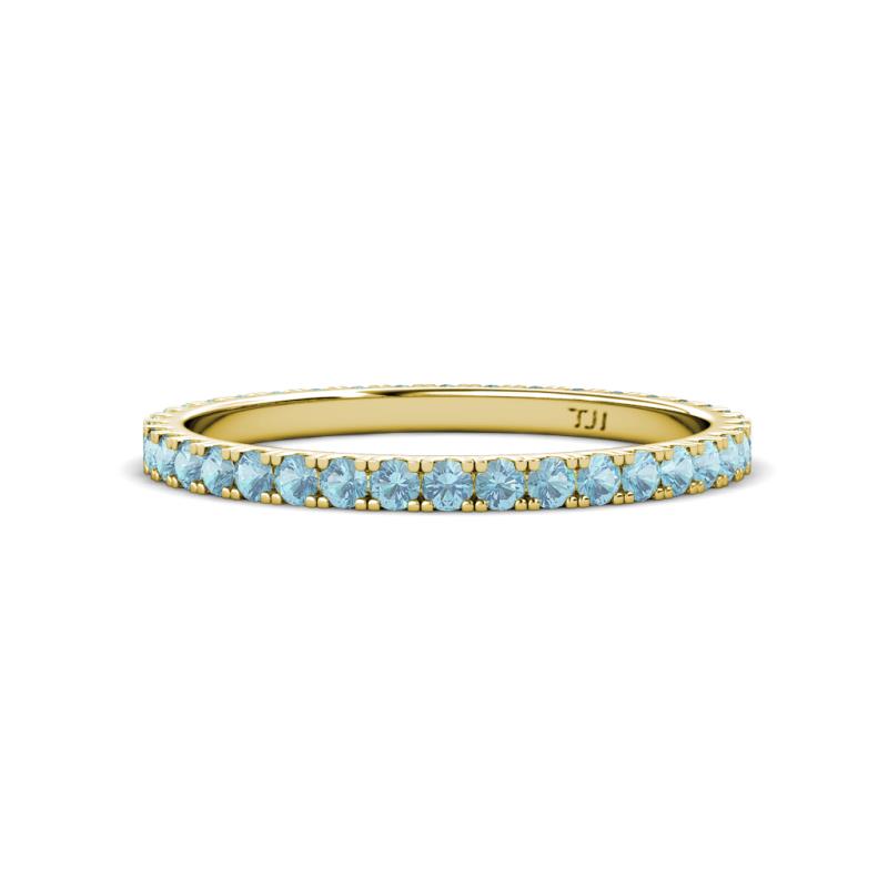 Lara 2.00 mm Aquamarine Eternity Band 
