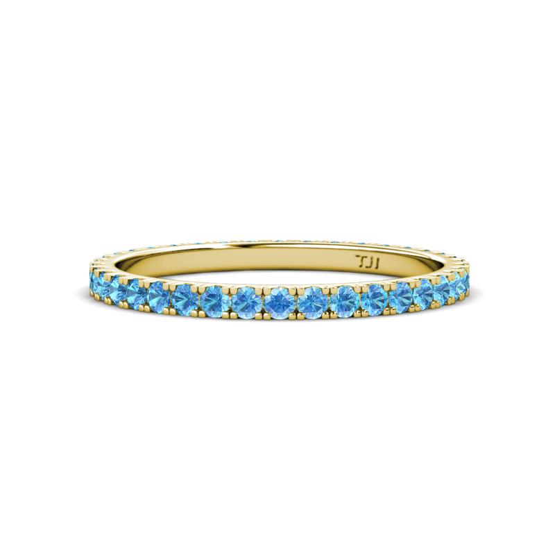 Lara 2.00 mm Blue Topaz Eternity Band 