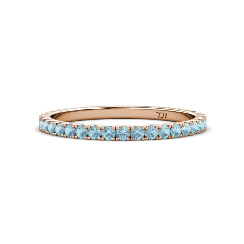 Lara 2.00 mm Aquamarine Eternity Band 
