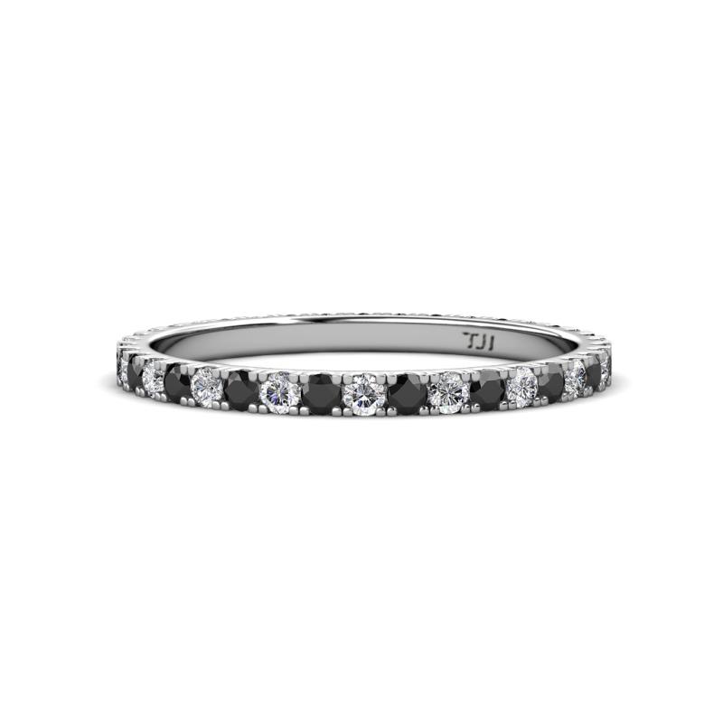 Lara 2.00 mm Black and White Diamond Eternity Band 